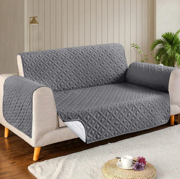 Ultrasonic Microfiber Sofa Cover - Grey